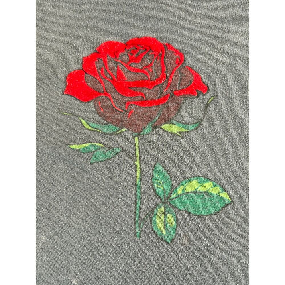Free State XL Gray Rose Graphic T Shirt Womens Short Sleeve Floral Casual Tee - Picture 4 of 8